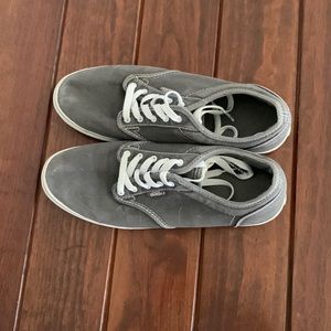 Gray and White Vans Shoes